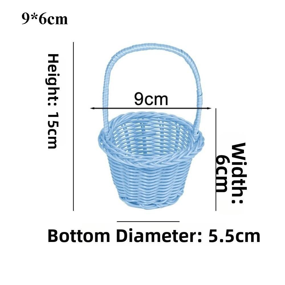 Beautiful Handmade Flower Storage Basket Hand-Woven Round Shape Wicker Flower Basket Shopping Storage Hamper Basket