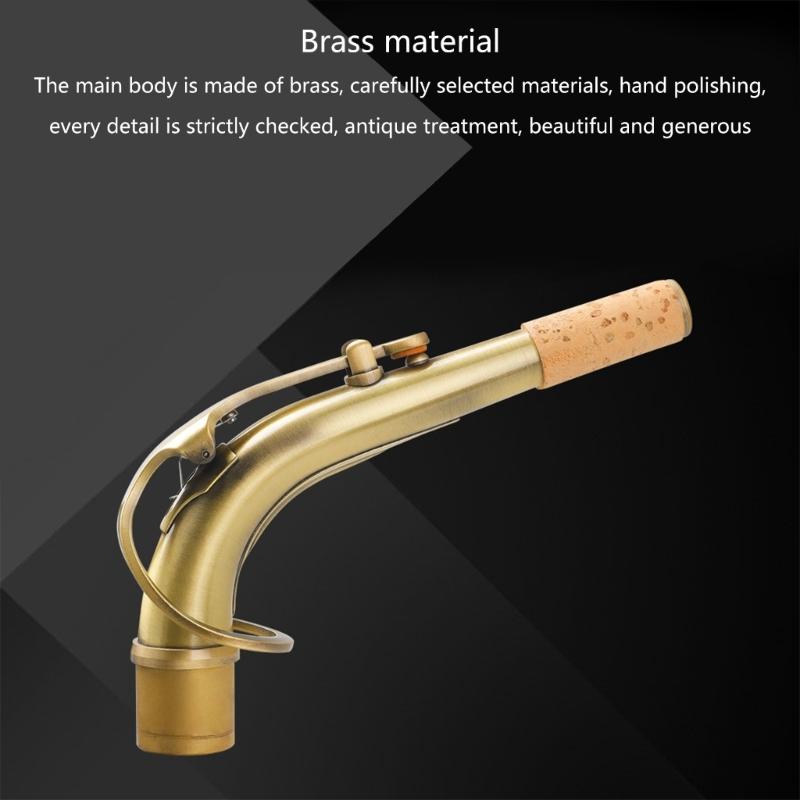 Messingmaterial Saxophon Krümmer Hals Altsaxophon Holzblasinstrument Zubehör Altsaxophon Saxophon Krümmer Hals Ersatzteil