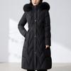 Fashion Woman Long Parkas Winter Coats Hooded Faux Fur Collar Thick Warm Overcoat Women's Jackets