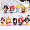 9Pcs Q Version Cute Princess Figures 5-5.5Cm Height Desktop Ornament Snow White Kids Birthday Collectible Gift Toy Anime Model