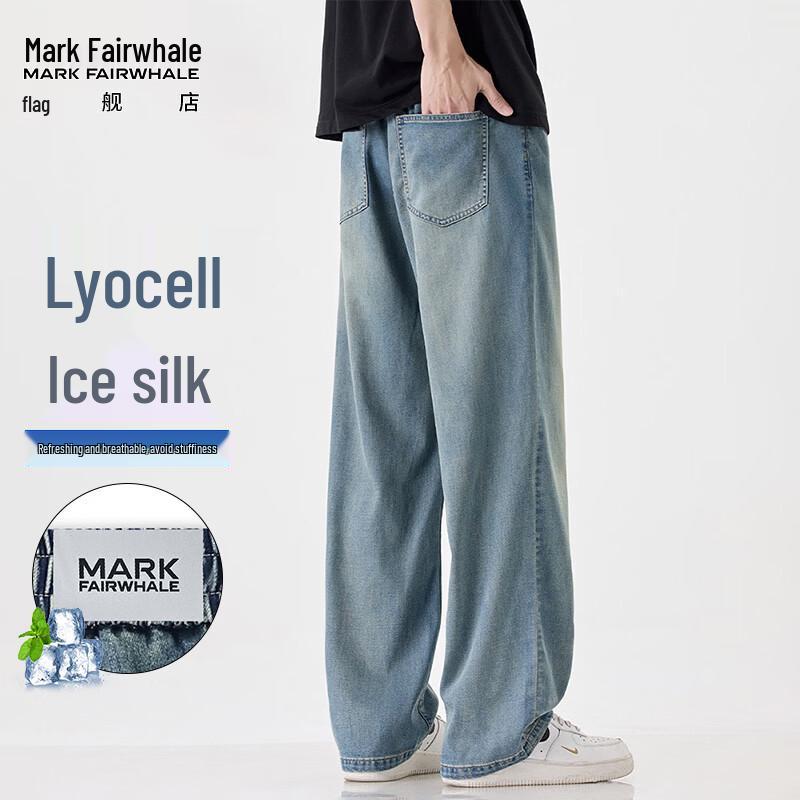 MARK FAIRWHALE Men s Loose Fit Tencel Denim Pants XL