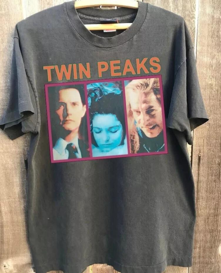 Twin Peaks Movie Charcoal Short Sleeve Cotton Unisex  Reprint S-5XL Unisex T-Shirt S