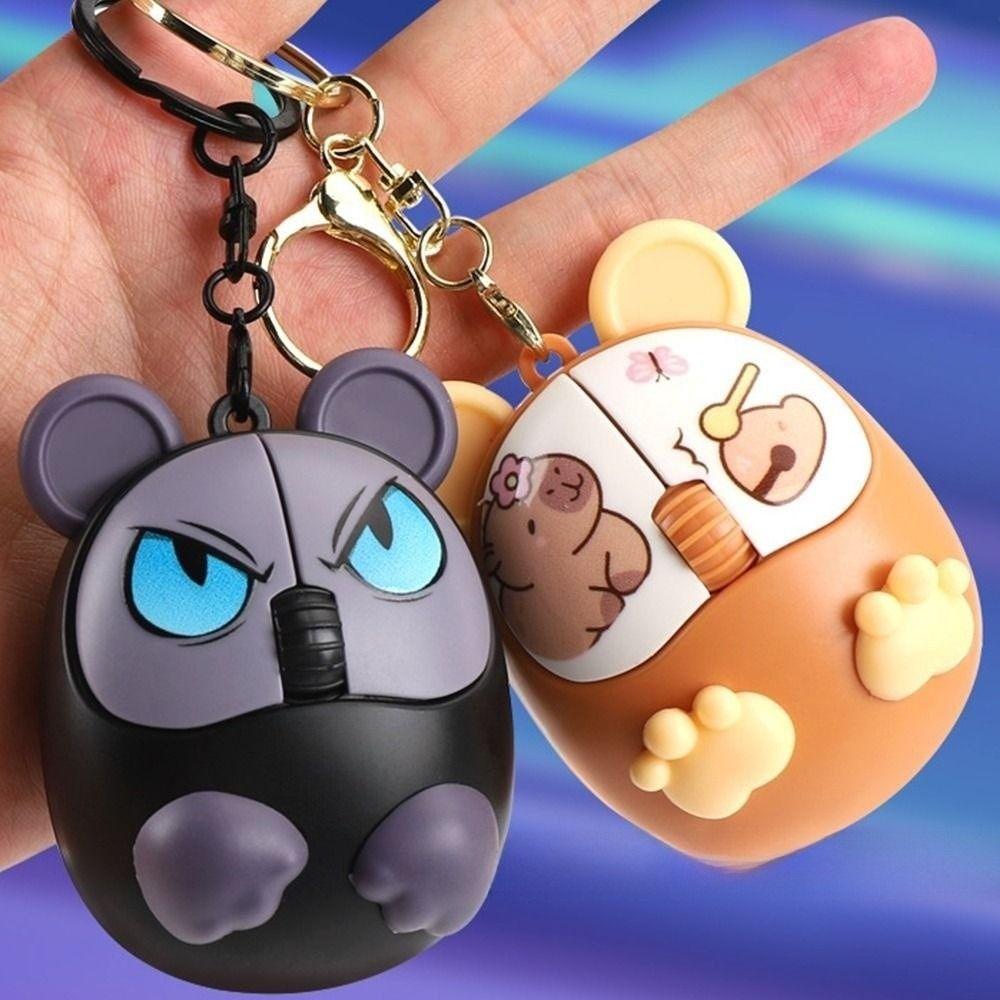 Mouse Shape Finger Keyboard Caps Cartoon Hamster Keychain Relaxing Clicker Toy  Pass The Time