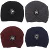 2016 New Fashion Ladies Metal Jewel Accessory Winter Warm gem Turban Soft Knit Headband Beanie Crochet Headwrap Women Hat Cap