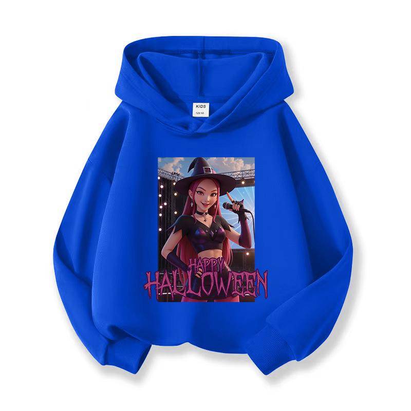 KPOP Children Hoodie Korean Style Halloween Gift Boys Girls Warm Outerwear Autumn Winter 2025 Y2K Fashion Trendy