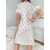 Women's V-Neck Lace Heart-Shaped Nightdress - Summer Comfort Pajamas