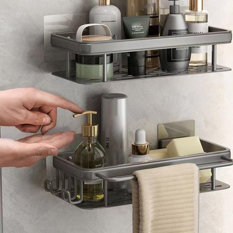 Punch-Free Wall-Mounted Multifunctional Waterproof Storage Rack