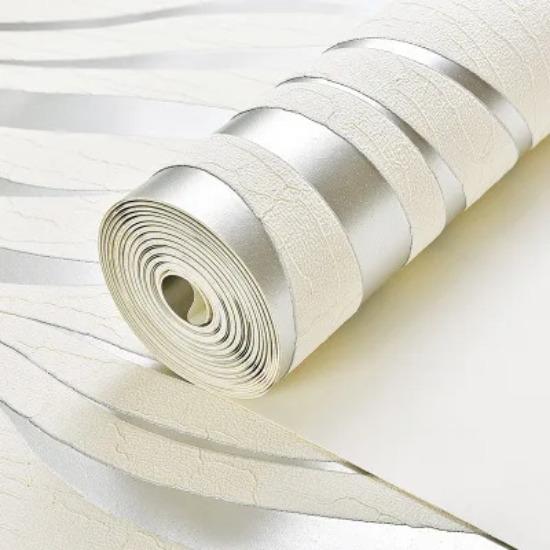 Wavy Stripe Wallpaper Thickened Deer Skin Velvet for Bedroom Living Room TV Wall Background Wallpaper Papel De Parede