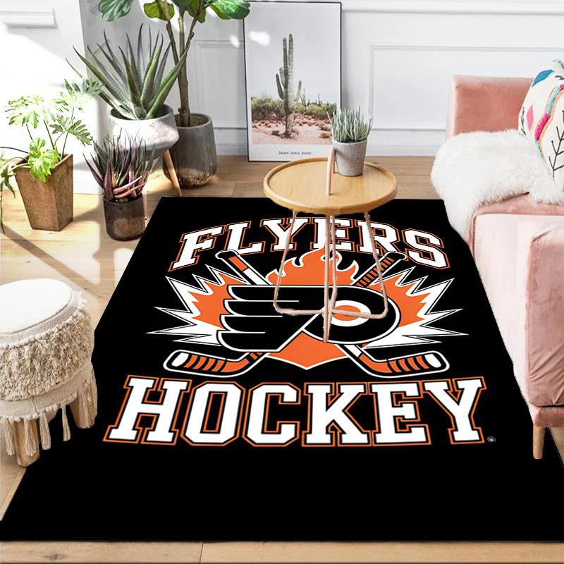 Flyers Hockey Team Area Rug Suitable for Indoor And Outdoor,Carpets for Kitchens, Homes, Offices, Living Rooms,Home Decor,Christmas Gift