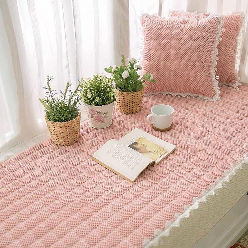 Bay Window Mat Window Sill Bedroom Mat Blanket Ins Wind Plush Balcony Mat Light Luxury  New High-End Four-Season Universal