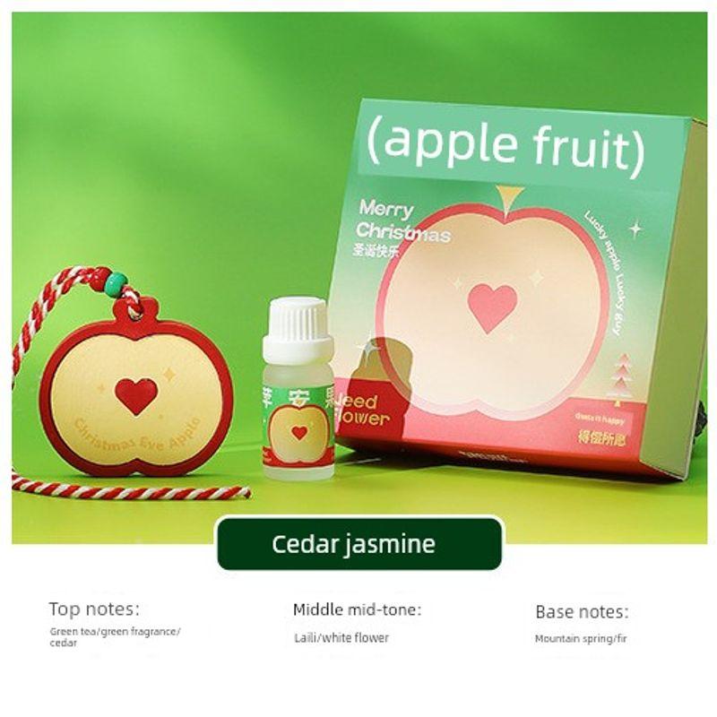 Christmas Car Hanging Apple Car Fragrance Diffuser Plaster Pendant Gift Box Creative Car Interior Decoration Christmas Gift