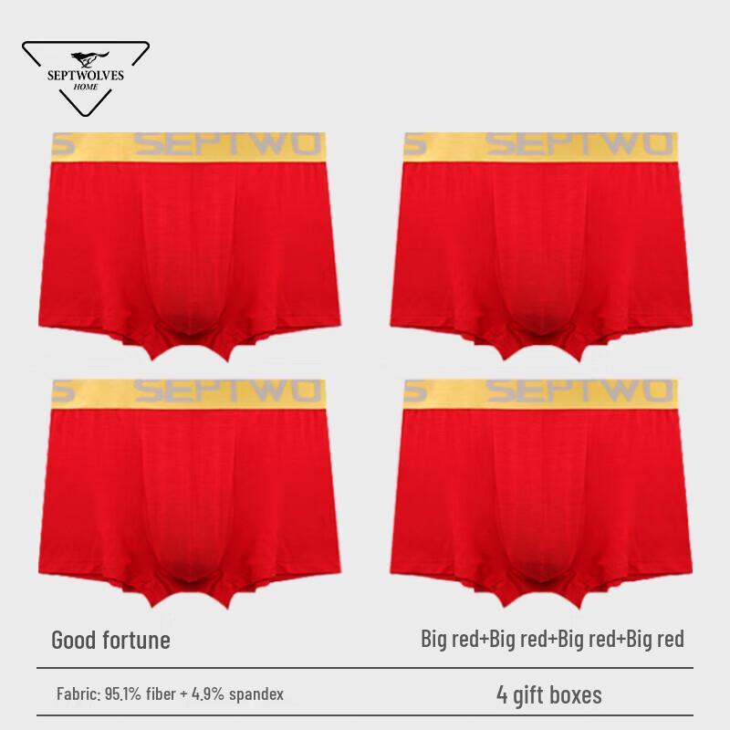 

Qipilong Men s Ice Silk Modal Boxer Briefs D7002-4G M