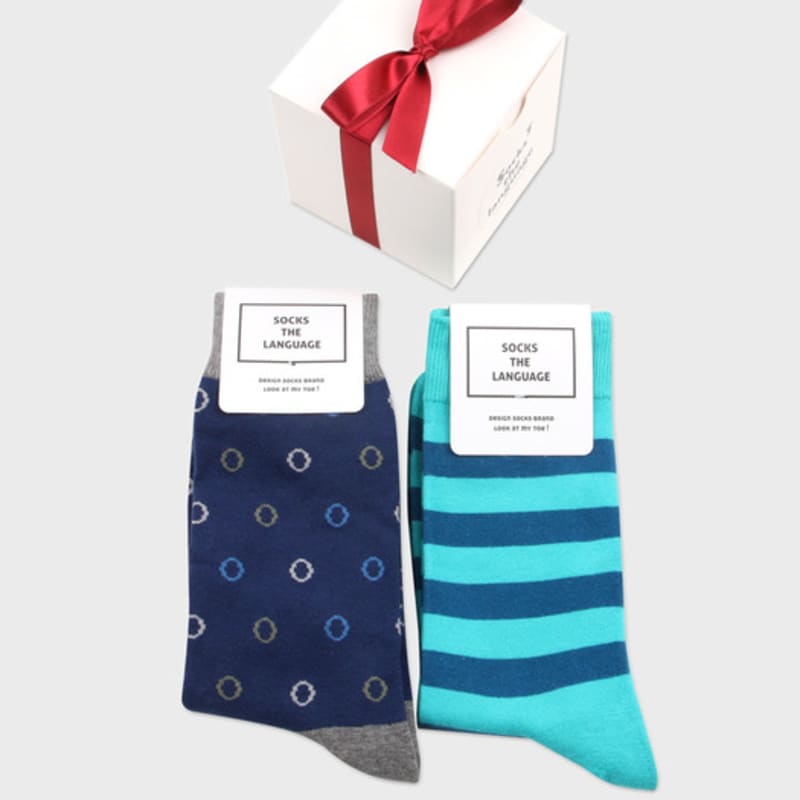 SOCKS THE LANGUAGE Laughter, the Source of Energy (2-Set of Socks)