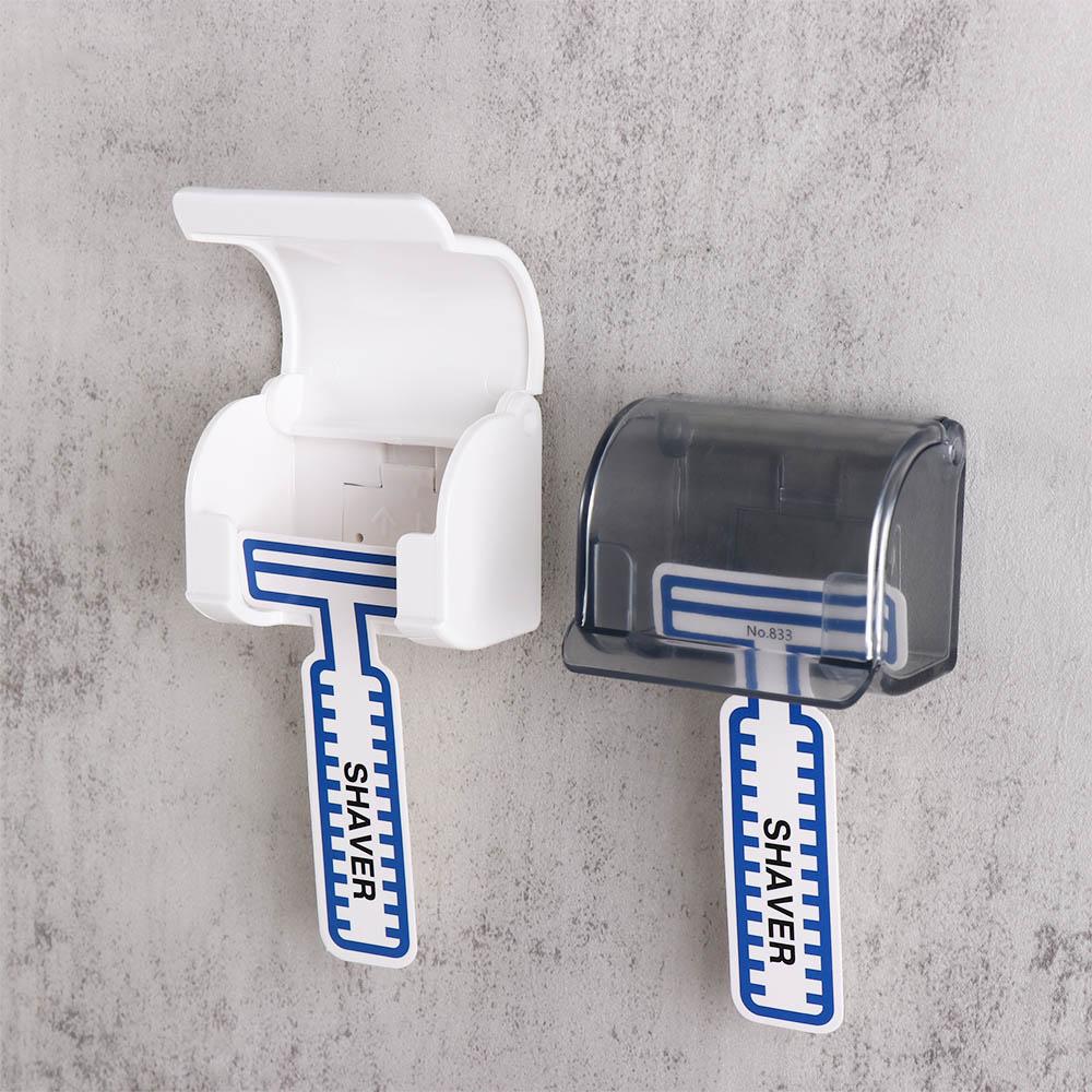 Plastic Men Razor Hanger White Shaver Holder Brush Holder Toothbrush Holder Bathroom