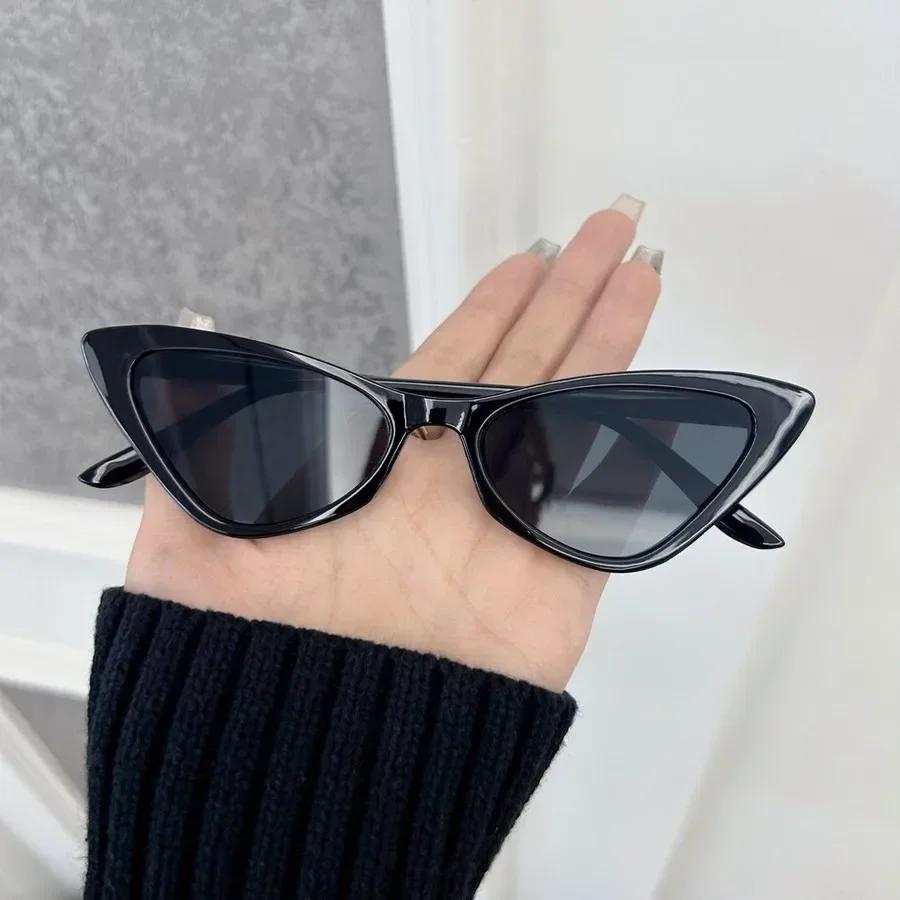 Casual Retro Cat Eye Sunglasses Vintage Square Small Frame Fashion Unisex Glasses for Women Men