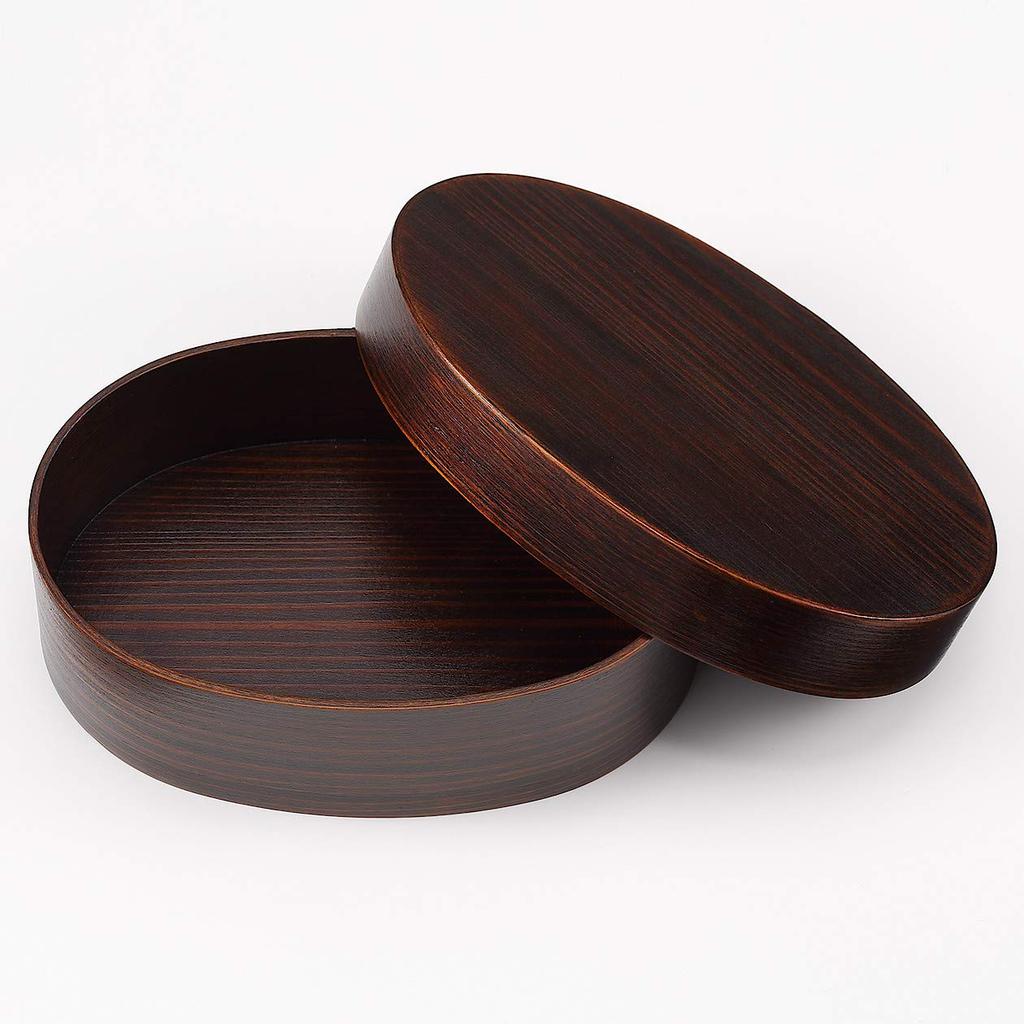 MUJI Wooden Lacquered Lunch 18cm W x D x Product 37185333 Box, Approx. 12.5cm 5.5cm H, Number