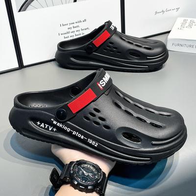 Pánské Crocsy Nazouvací Sandály s Uzavřenou Špičkou, Měkká Podrážka Chodící Boty Venkovní Zahrádkářské Boty Plážové Sandály