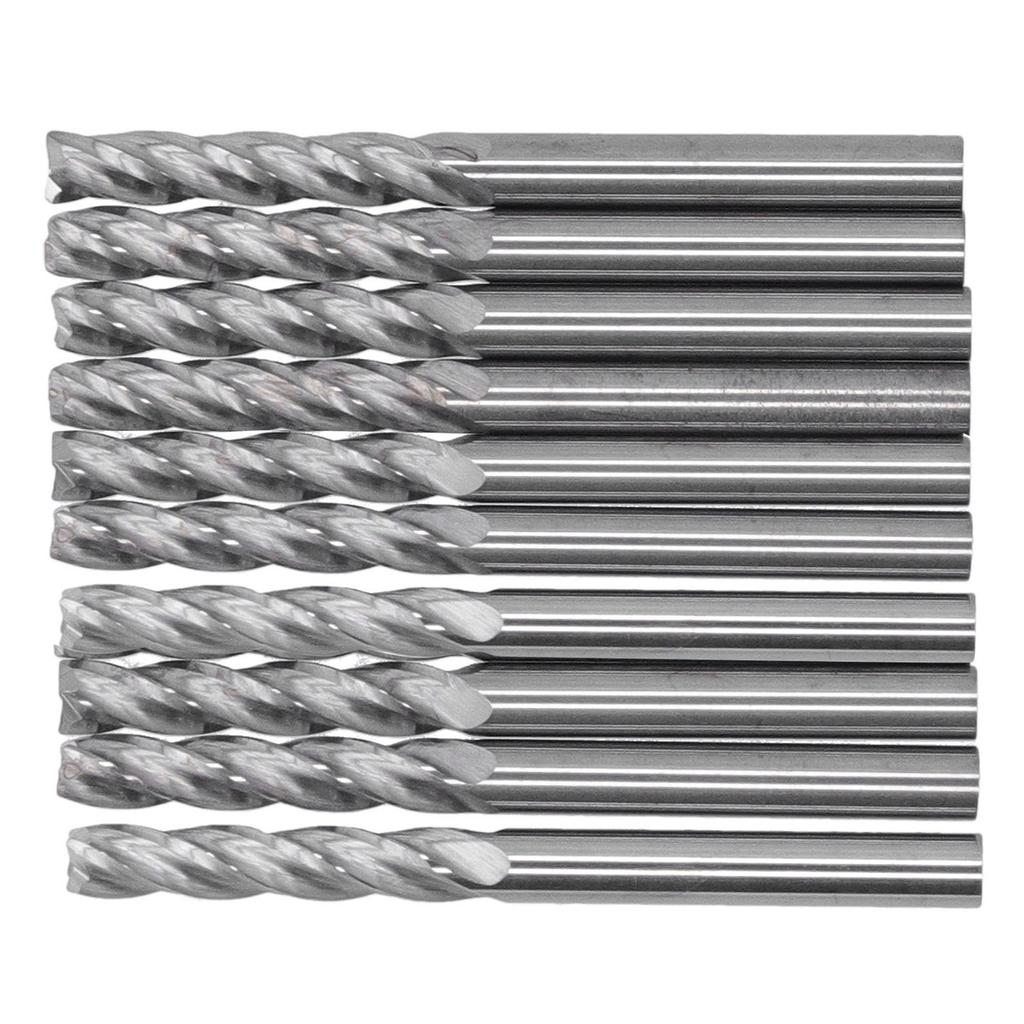 10 Stück 4 Schneiden Fräser Gratfrei Graviermaschinenmesser 3,175x15mm für Acryl MDF PVC