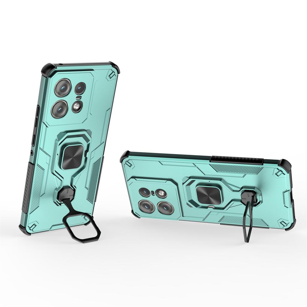 For Motorola Edge 50 Pro 5G Case Rotatable Ring Kickstand PC + TPU Shockproof Phone Cover
