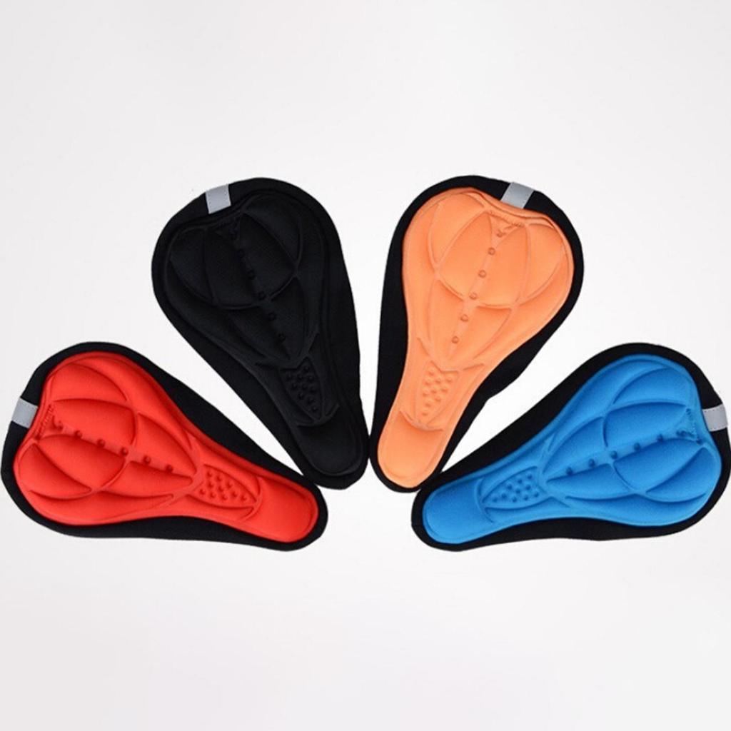 Housse De Selle Vélo Uxcell - Silicone Et Mousse - Noir Et Bleu - Taille 28,5 X 17 Cm - Neuve