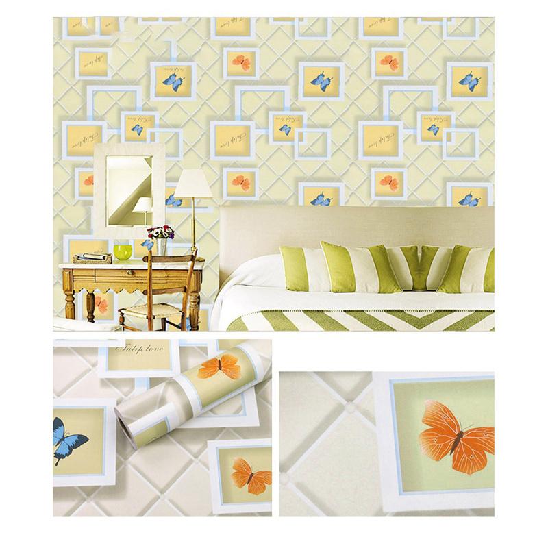 10m/20m PVC Thickened Geometric Grid Tree Background Self-adhesive Wallpaper Renovation Stickers Hotel Home Decor