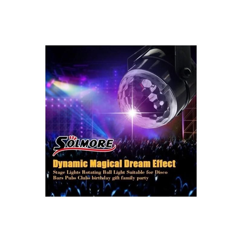 Mini Bühne Magie Disco Kugel Lampe Effekt Mit Bunt Rotierend Dj Party LED Licht Rgb