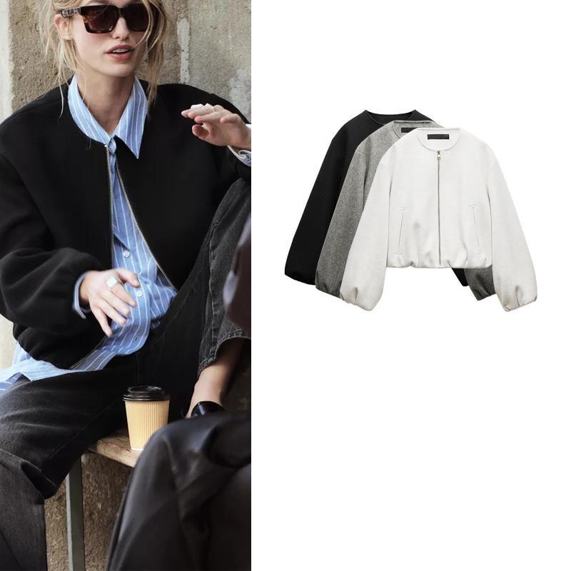 Fall and Winter New Women's Clothing Soft Long Sleeves Minimalist Easiest for Match Pilot Jacket Outwear 9631969 3046274