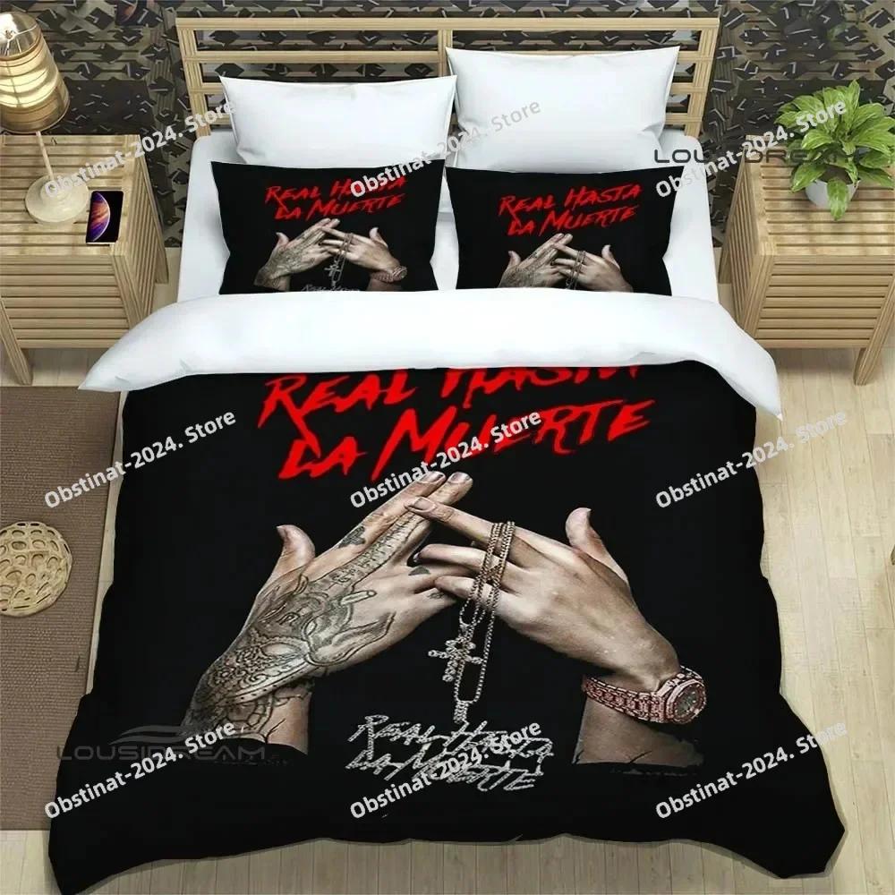 Rapper Anuel AA Bedding Set Printed Bed Set With Pillowcase Bed Duvet Cover Soft Single Double Queen Super King Size luxury gift