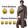 14pcs Gold Blazer Buttons for Suits Blazers Sport Coats 20mm 15mm Metal Shank Blazer Buttons Set for Sewing Coats Suits Blazers (MB20110)