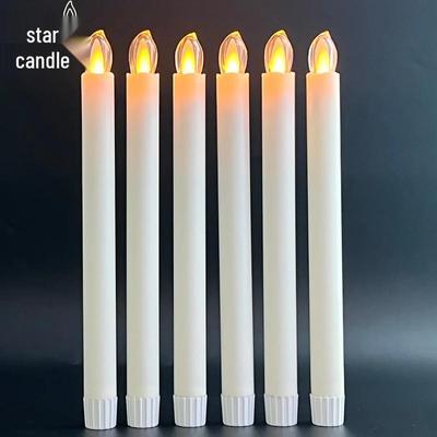 10-Key Remote Long Pole Smokeless LED Candle Lights for Weddings and Celebrations