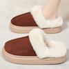 Cotton shoes winter women's large size cotton slippers piled thickened snow boots short boots warm cotton boots