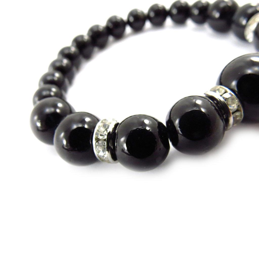 Les Trésors De Lily [J6303] - Bracelet 'Sissi' noir