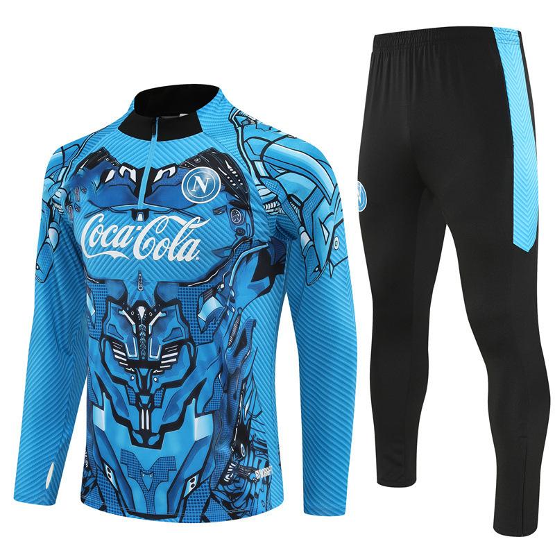Halbzip Bestickter Fußball Trainingsanzug Set Arsenal Barcelona Real Madrid Camouflage Fußballanzug