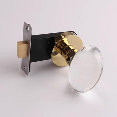 Transparent Ball Invisible Hidden Door Lock, Egg Shaped Crystal Knob, Indoor Door Handle, Keyless Bathroom Single Sided Handle