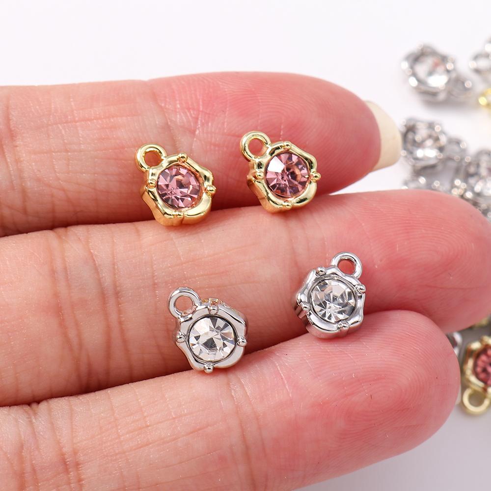 5pcs Sparking Crystal CZ Pendants Charms for Jewelry Making DIY Necklace Earrings Bracelet Accessories Supplies