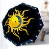 1pc Sun Moon Symbol Automatic Open/Close Umbrella with Windproof, 8-Rib Sturdy Canopy, Durable Ribs, Ideal for Gifts Yy251117011