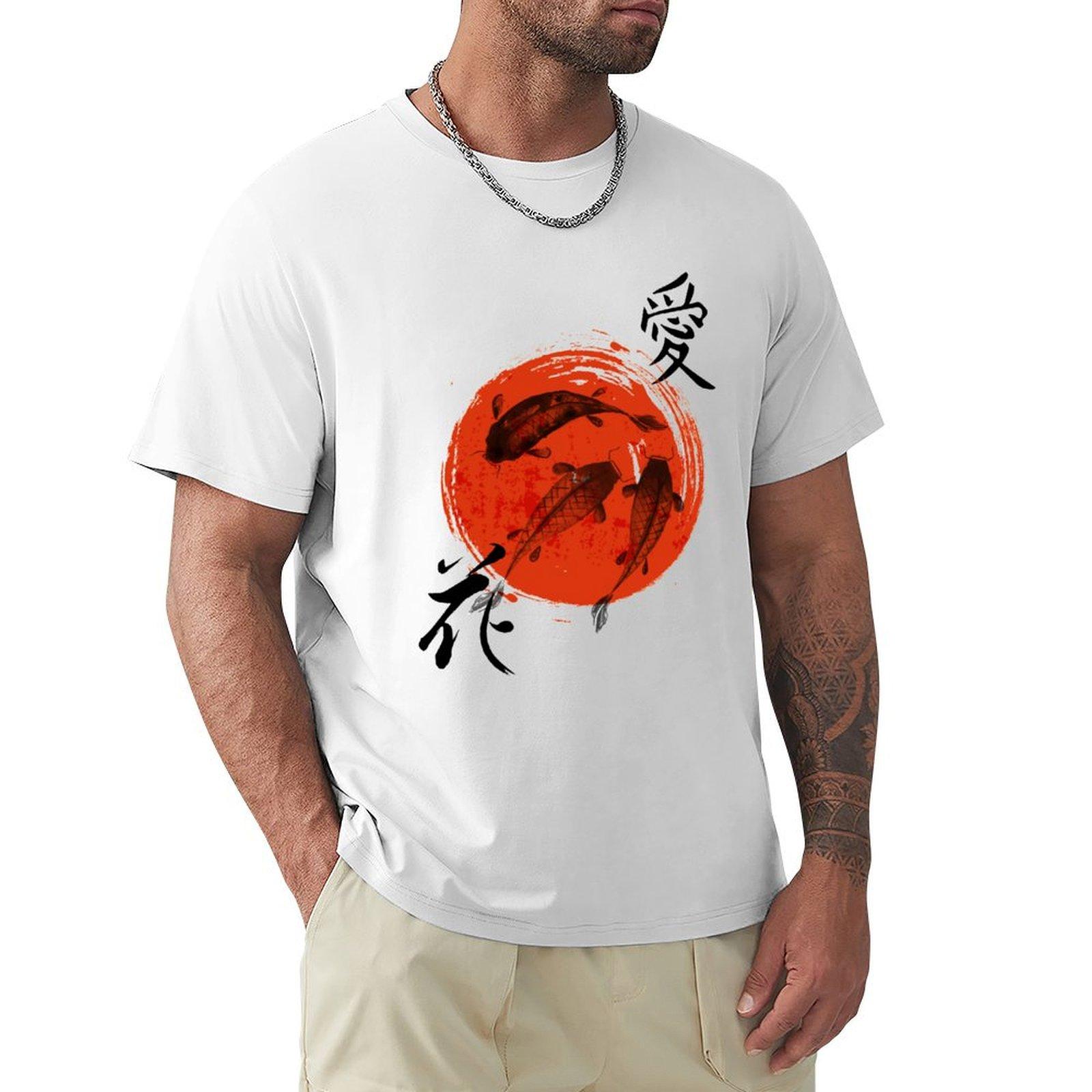 Koi Fish Butterfly Shirt Nishikigoi Japanese Gift Japan Love Tshirt Holiday Vacation Tee Shirt S