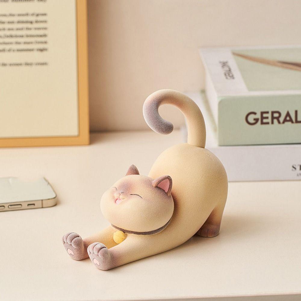 Multi-functional Cat Mobile Phone Holder Anti-slip Cat Desk Lazy Bracket  Smart Phone Display