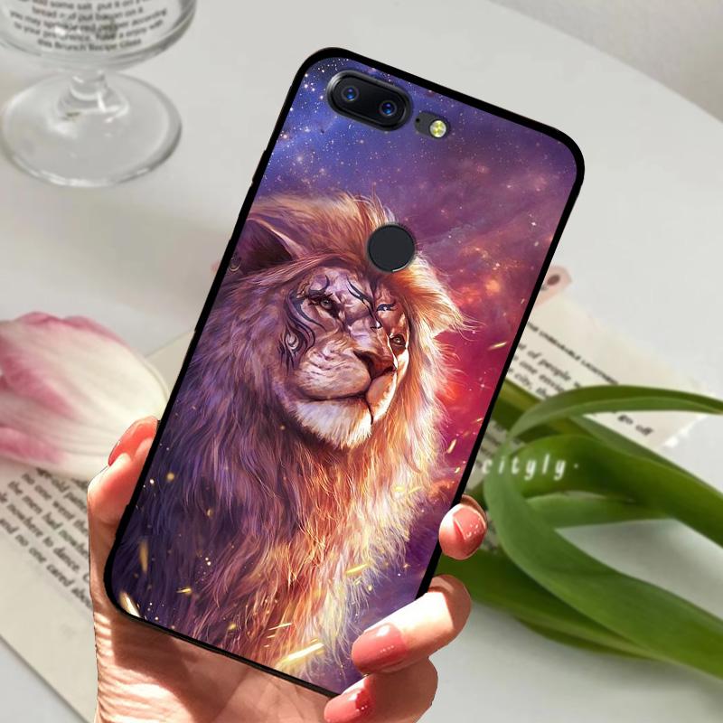 For OnePlus 5T Case 5 T Soft Silicone Cool Animal TPU Black Covers For One Plus 5T A5010 Bumper Color Printing Protective Shell