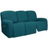 3 Seat Stretch Sectional Recliner Sofa Slipcover With Elastic Bottom Soft Washable Furniture Pet Protector Couch Cover