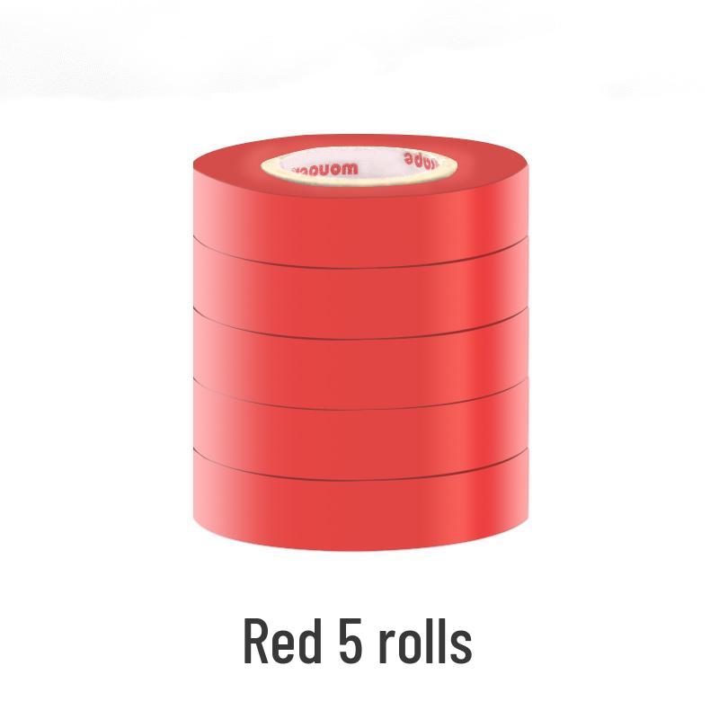 Waterproof Electrician's Insulating Tape, 15m, Wear-Resistant, Available in Red, Yellow, Blue, Green, Black, and White, Width Options: 10/30/50mm