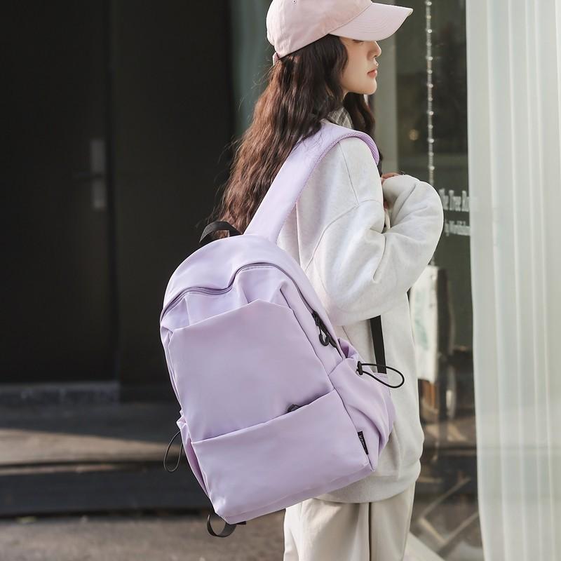 Jednobarevný školní batoh Dámský Velkokapacitní batoh Studentský cestovní batoh Pánské