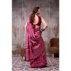 Elegance defined — draped in timeless grace with a floral & geometric printed saree that speaks style in every fold.