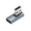 USB Type-C Adapter: Male-Female-Male-Female, 90° L/U-Shaped Thunderbolt 3 Elbow for Computers