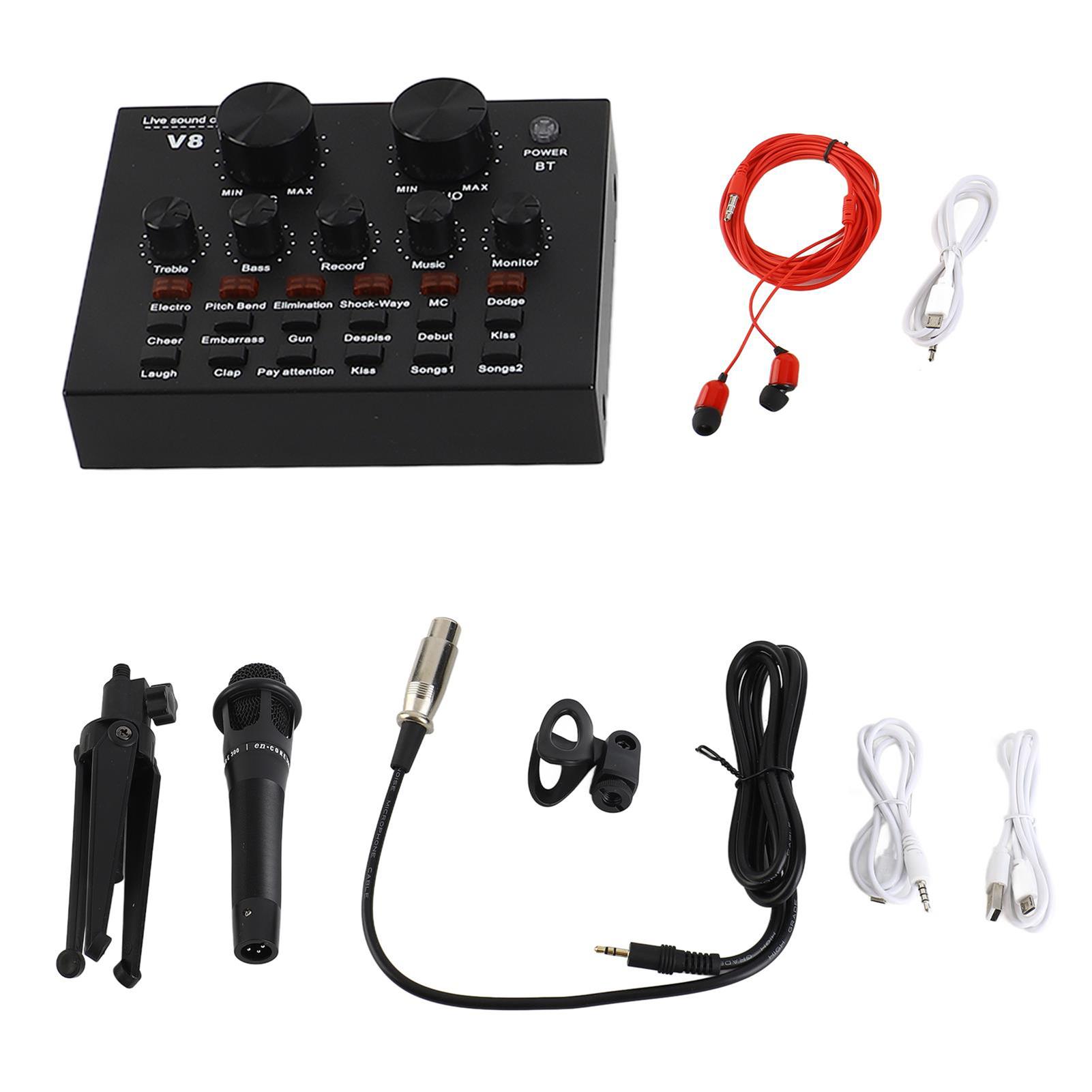 

V82 поколение K песня живая звуковая карта набор BM800 конденсатор мобильный телефон компьютер специальный микрофон