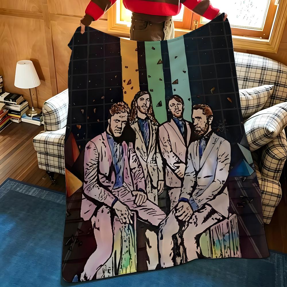 Music I-Imagine D-Dragons Throw Flannel Cozy Print Blanket, Portable, Durable Machine Washable cute Cool