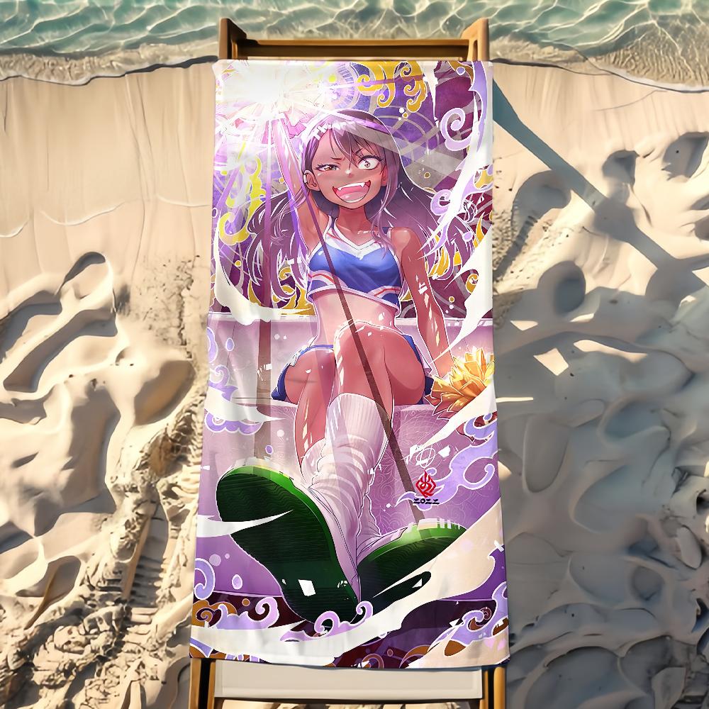 Comic Ijiranaide Nagatoro-san Towel Beach Shower Bath Travel Lightweight Skin Friendly for Pool Camping Cruise Summer