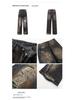 Men's Retro Distressed Ripped Jeans - Loose Straight Fit, Washed Wide-Leg Trousers