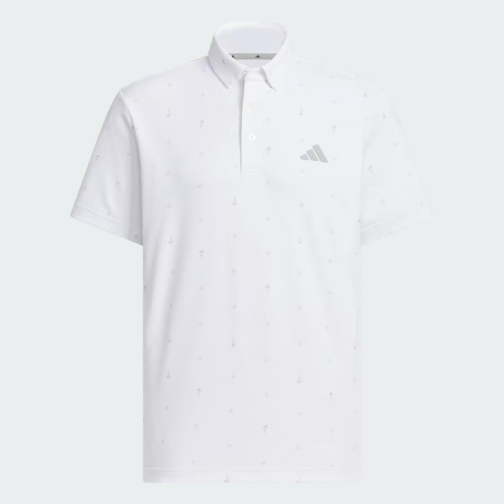 Adidas Men S Pg Monogram Short Sleeve Polo Shirt Je7146
