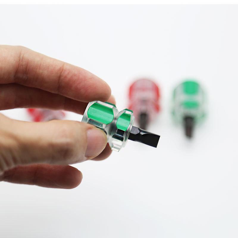 Mini Ultra Compact Phillips & Slotted Screwdriver with Turnip Head
